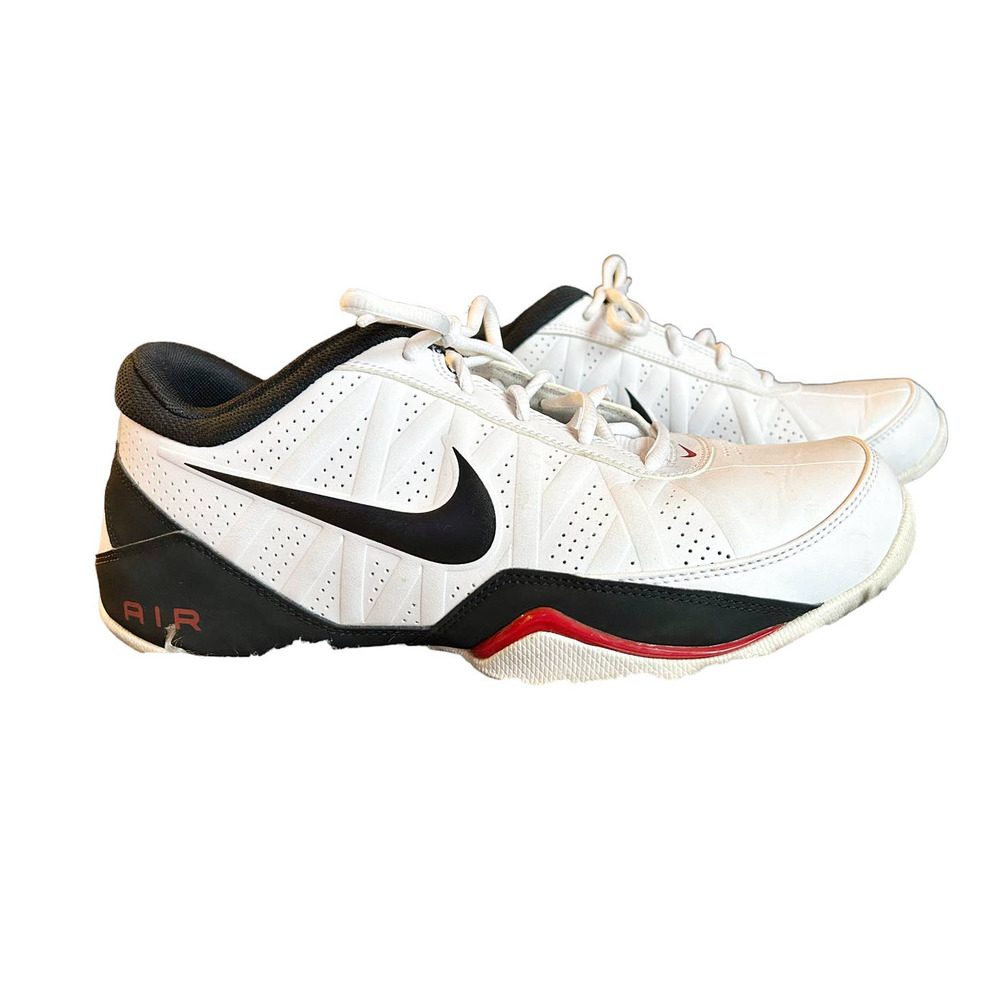 Nike Air White Black Red Tennis Shoes Mens Size 8.5